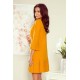 Rochie scurta, galben mustar, cu volan plisat, Codruta Rochie scurta, galben mustar, cu volan plisat, Codruta 5 - dyandra.ro
