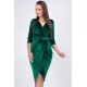Rochie scurta verde din catifea Crenguta Rochie scurta verde din catifea Crenguta 2 - dyandra.ro