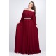 Rochie lunga din voal burgundy Cinderella 2 - dyandra.ro