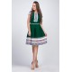 Rochie scurta verde cu motive traditionale Doinita 3 - dyandra.ro