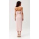 Rochie roz pudra mulata midi cu floare MaribelR Rochie roz pudra mulata midi cu floare MaribelR 3 - dyandra.ro