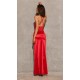 Rochie lunga rosie din satin Lamelia Rochie lunga rosie din satin Lamelia 3 - dyandra.ro