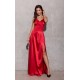 Rochie din satin rosie lunga petrecuta SalmaR Rochie din satin rosie lunga petrecuta SalmaR 2 - dyandra.ro