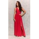 Rochie lunga rosie din brocard petrecuta Carminda Rochie lunga rosie din brocard petrecuta Carminda 2 - dyandra.ro
