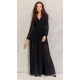 Rochie lunga neagra din voal chiffon vaporoasa cu maneca lunga Stella Rochie lunga neagra din voal chiffon vaporoasa cu maneca lunga Stella 2 - dyandra.ro