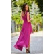 Rochie lunga din voal roz fucsia vaporoasa Fiona Rochie lunga din voal roz fucsia vaporoasa Fiona 3 - dyandra.ro