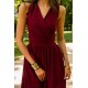 Rochie lunga din voal burgundy vaporoasa Yurianne Rochie lunga din voal burgundy vaporoasa Yurianne 7 - dyandra.ro
