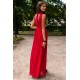 Rochie lunga rosie din voal, vaporoasa, Yurianne Rochie lunga rosie din voal, vaporoasa, Yurianne 3 - dyandra.ro