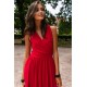 Rochie lunga rosie din voal, vaporoasa, Yurianne Rochie lunga rosie din voal, vaporoasa, Yurianne 7 - dyandra.ro
