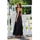 Rochie neagra eleganta lunga din satin petrecuta SalmaR Rochie neagra eleganta lunga din satin petrecuta SalmaR 3 - dyandra.ro