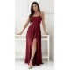 Rochie lunga burgundy cu bust tip corset ValeriaW Rochie lunga burgundy cu bust tip corset ValeriaW 2 - dyandra.ro