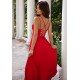 Rochie eleganta lunga, rosie, cu bust tip corset, ValeriaW Rochie eleganta lunga, rosie, cu bust tip corset, ValeriaW 3 - dyandra.ro