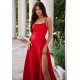 Rochie eleganta lunga, rosie, cu bust tip corset, ValeriaW Rochie eleganta lunga, rosie, cu bust tip corset, ValeriaW 4 - dyandra.ro