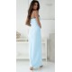 Rochie lunga, mulata, baby blue, crapata pe picior, KeliWW 3 - dyandra.ro