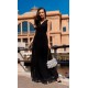 Rochie lunga din voal, neagra, vaporoasa, Yurianne Rochie lunga din voal, neagra, vaporoasa, Yurianne 2 - dyandra.ro