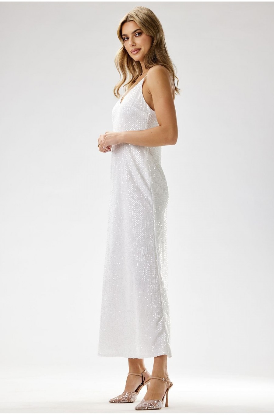 Rochie alba din paiete lunga mulata tip furou Christa1 Rochie alba din paiete lunga mulata tip furou Christa1 2 - dyandra.ro