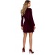 Rochie scurta din catifea burgundy tip blazer Janinne Rochie scurta din catifea burgundy tip blazer Janinne 3 - dyandra.ro