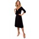 Rochie midi eleganta din catifea neagra Denisa 4 - dyandra.ro