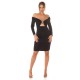Rochie midi neagra mulata cu maneca lunga Endellion Rochie midi neagra mulata cu maneca lunga Endellion 6 - dyandra.ro