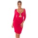 Rochie midi rosie mulata cu maneca lunga Endellion Rochie midi rosie mulata cu maneca lunga Endellion 2 - dyandra.ro