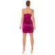 Rochie scurta din satin mov mulata cu umerii goi Noreya Rochie scurta din satin mov mulata cu umerii goi Noreya 6 - dyandra.ro