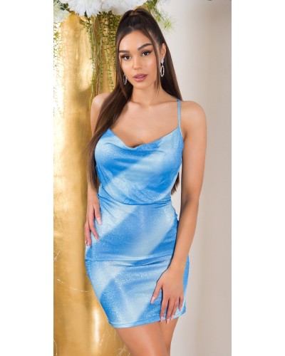 Rochie scurta mulata albastra in degrade Iasmina - dyandra.ro