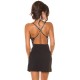 Rochie scurta neagra mulata cu bretele in X la spate Yolanda Rochie scurta neagra mulata cu bretele in X la spate Yolanda 3 - dyandra.ro