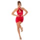 Rochie scurta rosie din satin mulata cu umerii goi Innana Rochie scurta rosie din satin mulata cu umerii goi Innana 4 - dyandra.ro