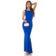 Rochie lunga, albastra, mulata, tip sirena, cu spatele gol, Lace Rochie lunga, albastra, mulata, tip sirena, cu spatele gol, Lace 7 - dyandra.ro