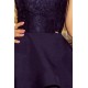 Rochie baby doll cu dantela bleumarin cu volane Zoey 6 - dyandra.ro