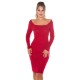 Rochie tricotata, midi, rosie, mulata  Samantha 2 - dyandra.ro
