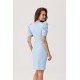 Rochie de ocazie scurta, baby blue, petrecuta, drapata Sharina Rochie de ocazie scurta, baby blue, petrecuta, drapata Sharina 3 - dyandra.ro