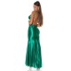Rochie de seara eleganta lunga, satin, verde smarald, mulata, Calliope  3 - dyandra.ro