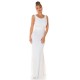 Rochie lunga alba tip sirena cu spatele gol Lace Rochie lunga alba tip sirena cu spatele gol Lace 5 - dyandra.ro