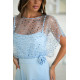 Rochie eleganta lunga baby blue cu paiete pe bust Azaliya 5 - dyandra.ro