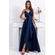 Rochie lunga bleumarin asimetrica petrecuta LiviaB2 5 - dyandra.ro