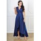 Rochie lunga bleumarin navy din brocard Gracia Rochie lunga bleumarin navy din brocard Gracia 2 - dyandra.ro