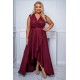 Rochie lunga din brocard burgundy asimetrica Gracia Rochie lunga din brocard burgundy asimetrica Gracia 3 - dyandra.ro