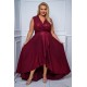 Rochie lunga din brocard burgundy asimetrica Gracia Rochie lunga din brocard burgundy asimetrica Gracia 5 - dyandra.ro