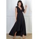 Rochie lunga neagra petrecuta asimetrica Gracia2 Rochie lunga neagra petrecuta asimetrica Gracia2 2 - dyandra.ro
