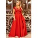 Rochie lunga eleganta rosie cu dantela Arianza Rochie lunga eleganta rosie cu dantela Arianza 2 - dyandra.ro