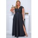 Rochie lunga eleganta neagra cu dantela CarmenII Rochie lunga eleganta neagra cu dantela CarmenII 3 - dyandra.ro