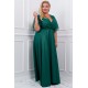 Rochie lunga verde din brocard vaporoasa empire Evita Rochie lunga verde din brocard vaporoasa empire Evita 3 - dyandra.ro