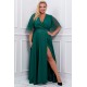 Rochie lunga verde din brocard vaporoasa empire Evita Rochie lunga verde din brocard vaporoasa empire Evita 4 - dyandra.ro