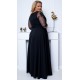 Rochie lunga neagra in marimi mari cu dantela si maneca trei sferturi Adalyze2 Rochie lunga neagra in marimi mari cu dantela si maneca trei sferturi Adalyze2 4 - dyandra.ro