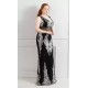 Rochie lunga neagra mulata cu paiete argintii PrincessBatal  3 - dyandra.ro