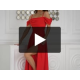 Rochie lunga rosie cu umerii goi vaporoasa Katiya Rochie lunga rosie cu umerii goi vaporoasa Katiya 7 - dyandra.ro
