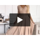 Rochie eleganta lunga bej cu bustul din dantela Allegria 6 - dyandra.ro