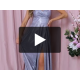 Rochie de seara lunga, bumbac cu glitter, bleu  cu reflexii violet, TifaniW 4 - dyandra.ro