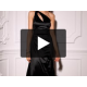 Rochie de ocazie lunga neagra din satin crapata pe picior MoanaR 5 - dyandra.ro